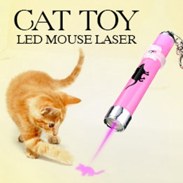 Amazingly Cat Toy Creative and Funny Pet Cat Toys LED Pointer light Pen With Bright Animation Mouse