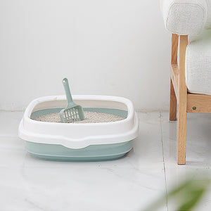 Cat Dog Tray SandBox Home Pet Toilet with Scoop Plastic Anti Splash Bedpan Cats Litter Box Kitten Dog Clean Toilette Supplies