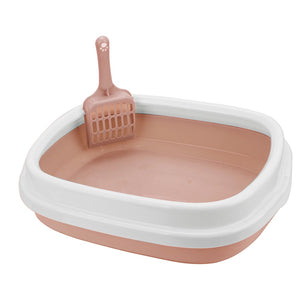 Cat Dog Tray SandBox Home Pet Toilet with Scoop Plastic Anti Splash Bedpan Cats Litter Box Kitten Dog Clean Toilette Supplies