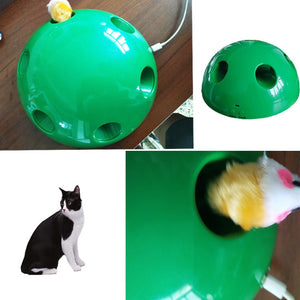 Creative Electric Pet Funny Cat Tray Training Toy Cat Scratching Device Mouse Toy Interactive Puzzle Game Play Exciting Cat Toy