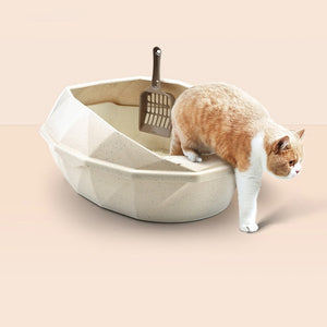 Detachable Plastic Pet Litter Box Semi-closed Anti-Splash Reusable Cat Bedpans Pet Toilet Cleaning Supplies