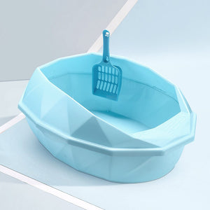 Detachable Plastic Pet Litter Box Semi-closed Anti-Splash Reusable Cat Bedpans Pet Toilet Cleaning Supplies