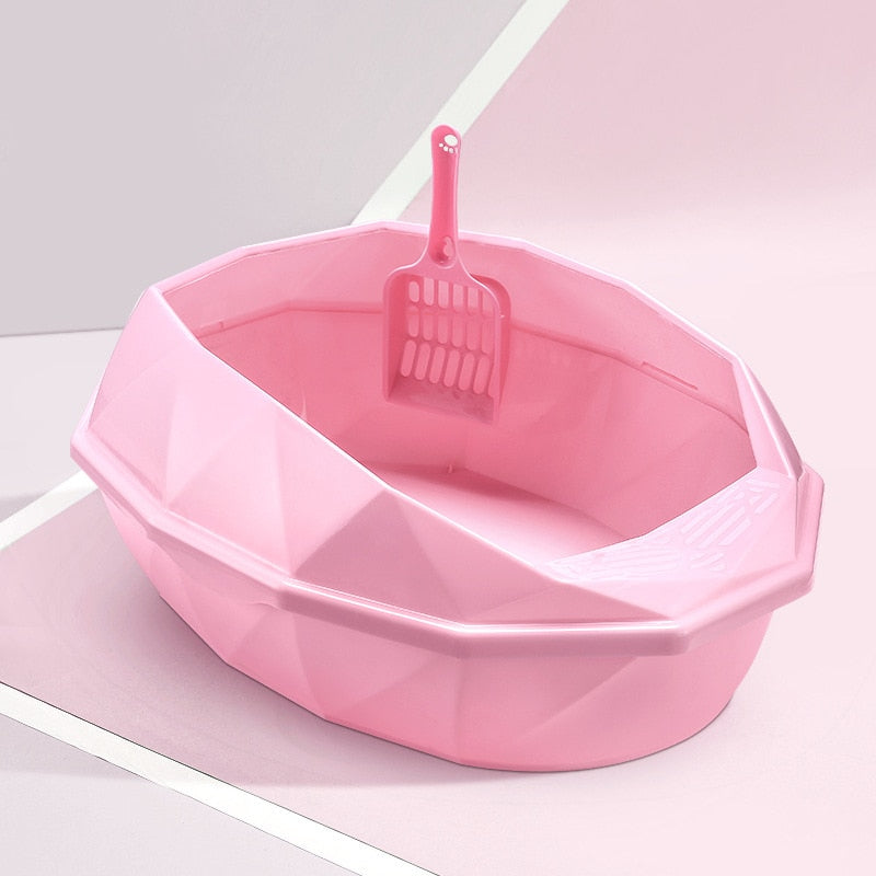 Detachable Plastic Pet Litter Box Semi-closed Anti-Splash Reusable Cat Bedpans Pet Toilet Cleaning Supplies