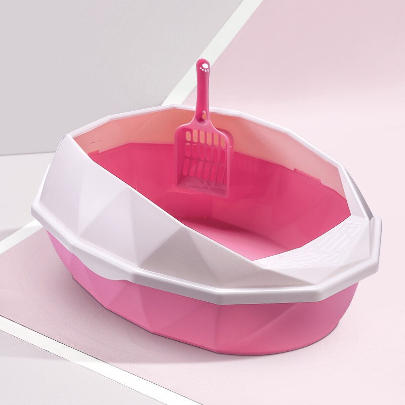 Detachable Plastic Pet Litter Box Semi-closed Anti-Splash Reusable Cat Bedpans Pet Toilet Cleaning Supplies