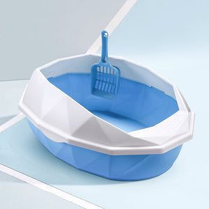 Detachable Plastic Pet Litter Box Semi-closed Anti-Splash Reusable Cat Bedpans Pet Toilet Cleaning Supplies