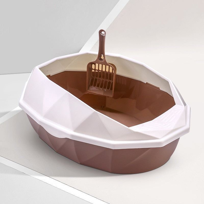 Detachable Plastic Pet Litter Box Semi-closed Anti-Splash Reusable Cat Bedpans Pet Toilet Cleaning Supplies