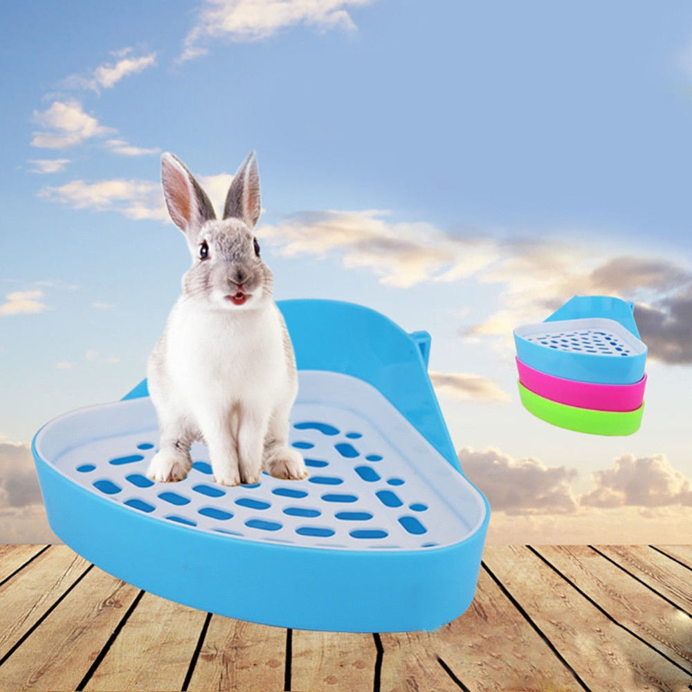 Dog Cavy Rabbit Puppy Plastic Potty Training  Pet Toilet Small Animal Litter Tray Corner for Hamster Pig Cat Rabbit Pee