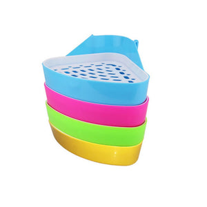 Dog Cavy Rabbit Puppy Plastic Potty Training  Pet Toilet Small Animal Litter Tray Corner for Hamster Pig Cat Rabbit Pee