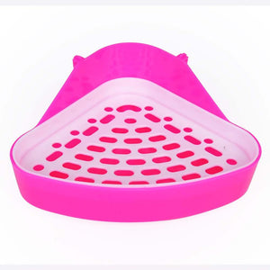 Dog Cavy Rabbit Puppy Plastic Potty Training  Pet Toilet Small Animal Litter Tray Corner for Hamster Pig Cat Rabbit Pee
