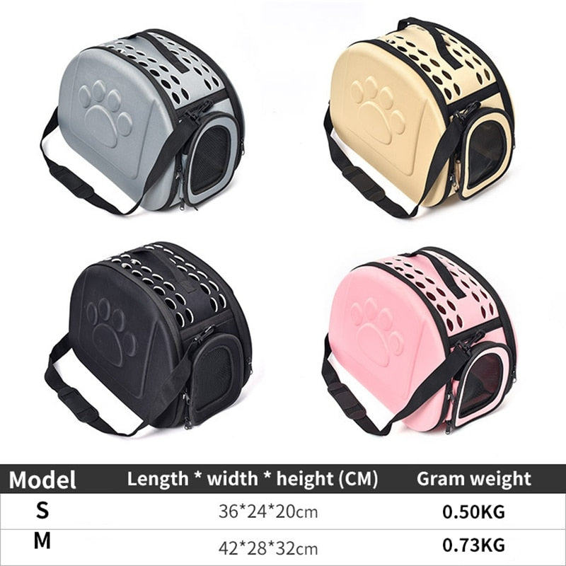 Dogs Cat Houses Folding Pet Carrier Cage Collapsible Puppy Crate Handbag Carrying Bags Pets Supplies Transport Chien Accessories