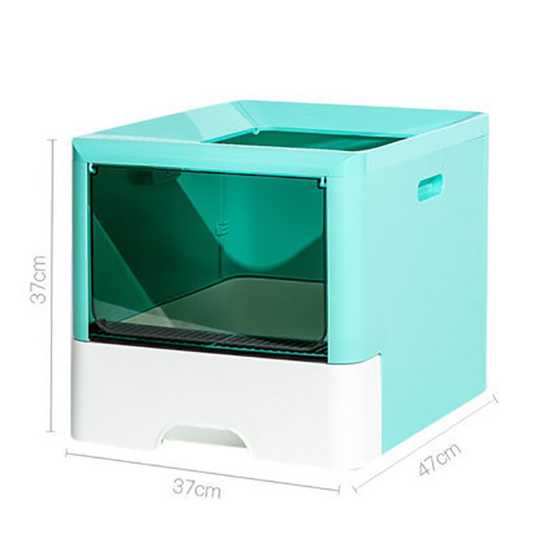 Enclosed Cat Toilet Send Shovel Large Space Cat Potty Double Door Splash Proof Pet Cat Litter Box Household Pet Toilet