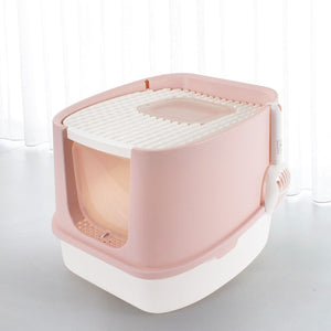 Fully Enclosed Big Space Splash Proof Cat Toilet Deodorization Pet Cat Potty Easy To Clean Pets Cleaning Supplies Cat Litter Box