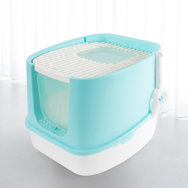 Fully Enclosed Big Space Splash Proof Cat Toilet Deodorization Pet Cat Potty Easy To Clean Pets Cleaning Supplies Cat Litter Box