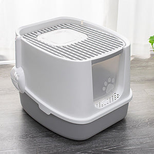 Fully Enclosed Big Space Splash Proof Cat Toilet Deodorization Pet Cat Potty Easy To Clean Pets Cleaning Supplies Cat Litter Box