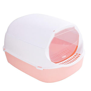 Fully closed Cat Plastic Litter Box Deodorant Pet Kitten Anti Splash Toilet Indoor Clean Sand Bedpan Basin Cleaning Supplies