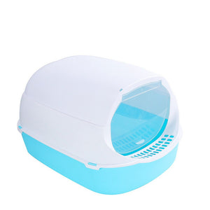 Fully closed Cat Plastic Litter Box Deodorant Pet Kitten Anti Splash Toilet Indoor Clean Sand Bedpan Basin Cleaning Supplies