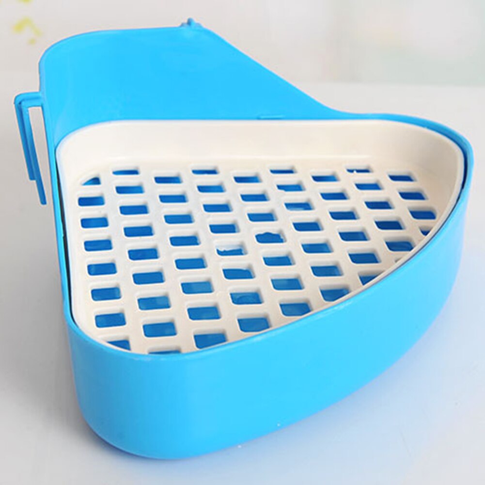 Hamster Pet Rabbit Corner Toilet Classic Practical Multi-functional 2-Layers Triangle Small Animal Pets Litter Tray