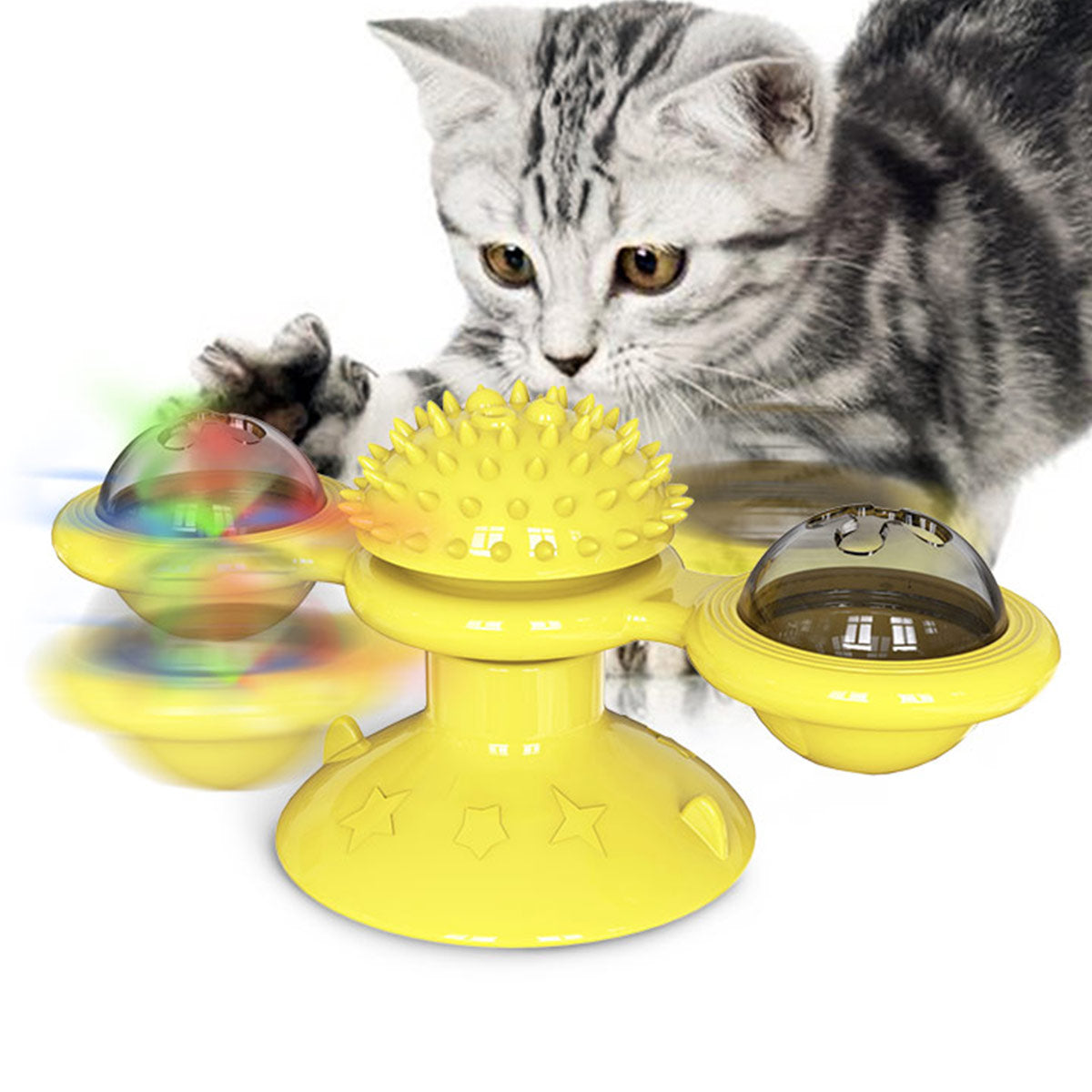 Interactive Pet Dog Cat Toy Windmill Whirling Turntable Teasing Tickle Puzzle Toy For Cats Dogs Training Entertainment Hot Sale