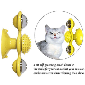 Interactive Pet Dog Cat Toy Windmill Whirling Turntable Teasing Tickle Puzzle Toy For Cats Dogs Training Entertainment Hot Sale