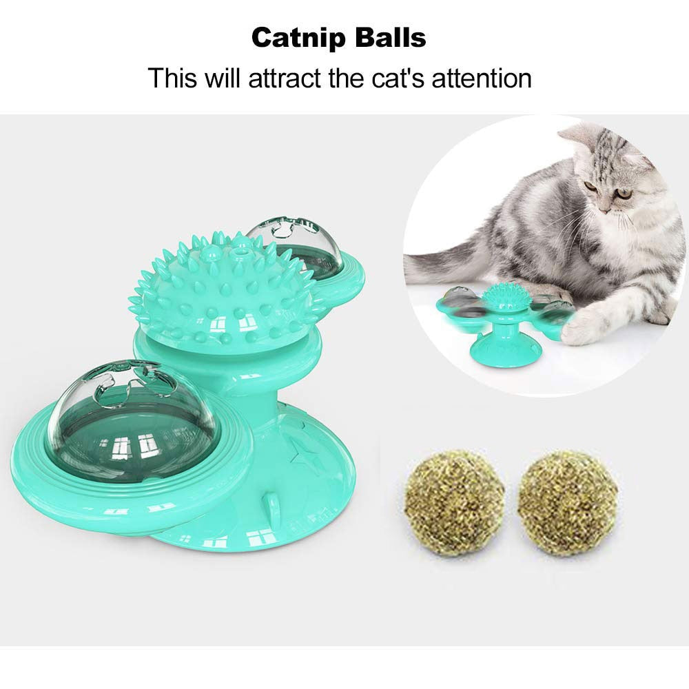 Interactive Pet Dog Cat Toy Windmill Whirling Turntable Teasing Tickle Puzzle Toy For Cats Dogs Training Entertainment Hot Sale