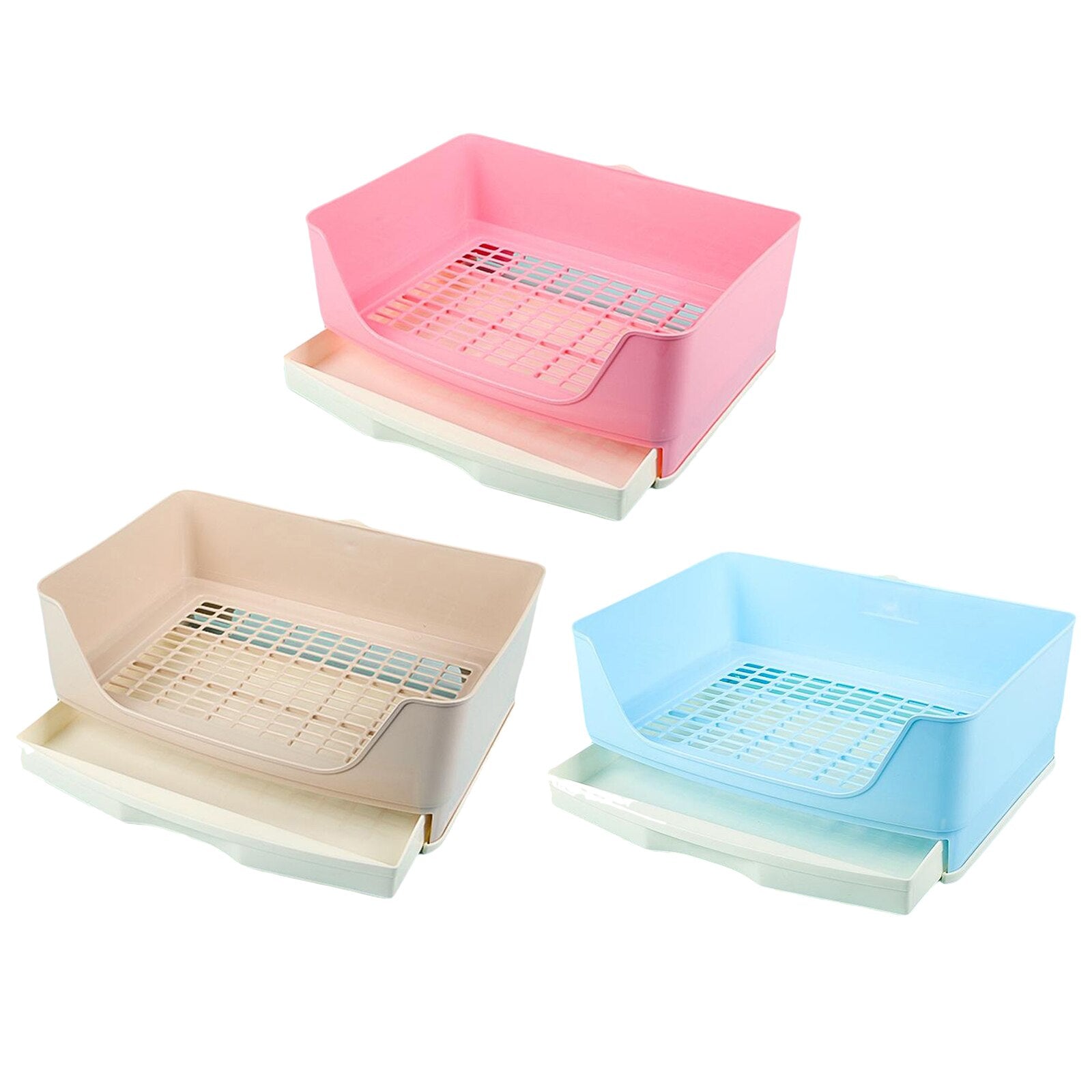 Large Rabbit Toilet Box Trainer Potty Corner Tray Litter with Drawer Pet Pan For Adult Hamster Guinea Pig Ferret Galesaur Bunny