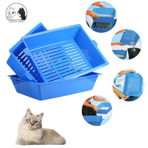 NEW Cat Bedpans Sift Away Triple Cat Litter Box 3Trays Semi Closed  Easy To Clean Pet Toilet Trainer Saving Litter Cat Sand Box