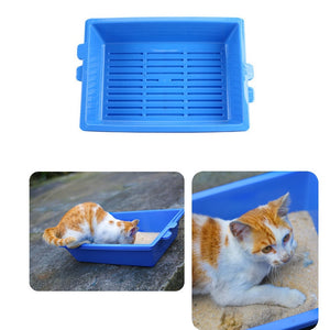 NEW Cat Bedpans Sift Away Triple Cat Litter Box 3Trays Semi Closed  Easy To Clean Pet Toilet Trainer Saving Litter Cat Sand Box