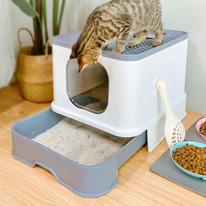 New cat litter Drawer cat toilet Fully Closed pets Fat Cat toilet Cat Litter Basin Deodorant caja de arena para gato litter box