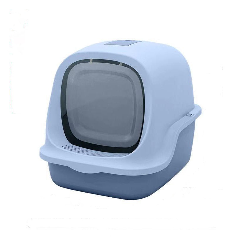 Pet Cat Litter Box Large Fully Enclosed Cat Toilet Pet Supplies Splash Proof Cat Potty