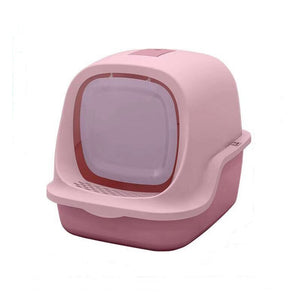 Pet Cat Litter Box Large Fully Enclosed Cat Toilet Pet Supplies Splash Proof Cat Potty