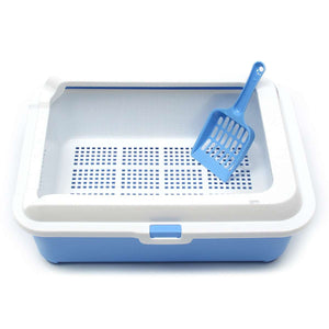 Pet Cat Toilet Semi-Enclosed High Fence Cat Litter Box Cat Toilet Dog Tray Clean Scoop Home Plastic Sand Box Supplies