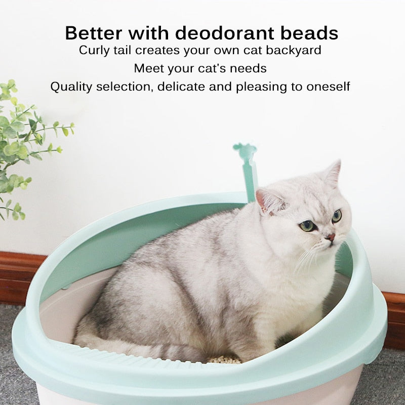 Pet Dog Toilet Cat Litter Box Tray Teddy Splash-Proof Toilet With Cat Litter Scoop Puppy Cat Indoor Semi-Enclosed Litter Box