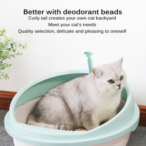 Pet Dog Toilet Cat Litter Box Tray Teddy Splash-Proof Toilet With Cat Litter Scoop Puppy Cat Indoor Semi-Enclosed Litter Box