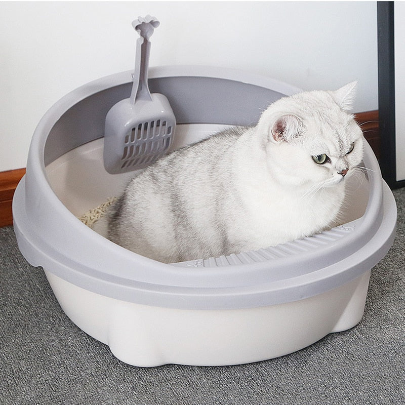 Pet Dog Toilet Cat Litter Box Tray Teddy Splash-Proof Toilet With Cat Litter Scoop Puppy Cat Indoor Semi-Enclosed Litter Box