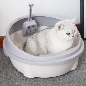 Pet Dog Toilet Cat Litter Box Tray Teddy Splash-Proof Toilet With Cat Litter Scoop Puppy Cat Indoor Semi-Enclosed Litter Box