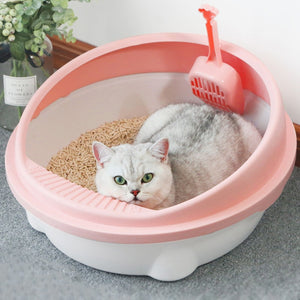 Pet Dog Toilet Cat Litter Box Tray Teddy Splash-Proof Toilet With Cat Litter Scoop Puppy Cat Indoor Semi-Enclosed Litter Box