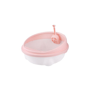 Pet Dog Toilet Cat Litter Box Tray Teddy Splash-Proof Toilet With Cat Litter Scoop Puppy Cat Indoor Semi-Enclosed Litter Box