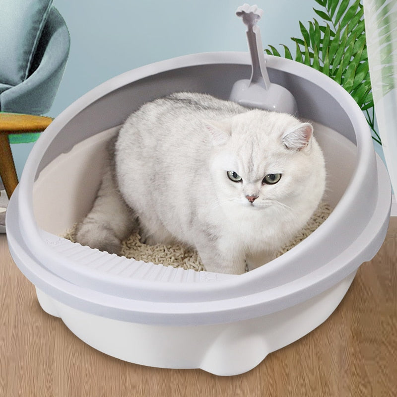 Pet Dog Toilet Cat Litter Box Tray Teddy Splash-Proof Toilet With Cat Litter Scoop Puppy Cat Indoor Semi-Enclosed Litter Box