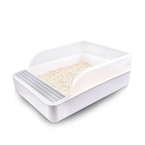 Pet Semi Closed Cat Litter Boxes Anti Splash Cat Tray Bring A  Spoon Large Pets Toilet Household Plastic Box Supplies Cat Toilet