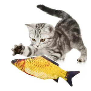 Pet Soft Plush 3D Fish Shape Cat Toy Interactive Gifts Fish Catnip Toys Stuffed Pillow Doll Simulation Fish Playing Toy For Pet