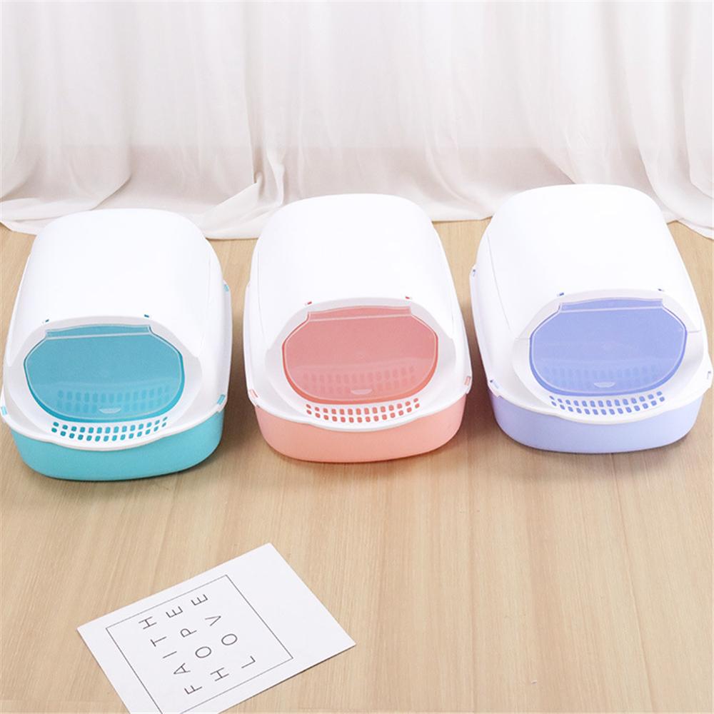 Plastic Cat Litter Box Fully Closed Anti Splash Kitten Toilet Indoor Deodorant Pet Bedpan Dog Waste Cats Sand Cleaning Basin