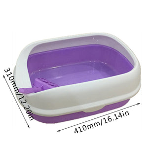 Portable Clean Cat Litter Box Training Bedpans Open Top Cat Sand Litter Box Cat Toilet Trainer For Pets Supplies