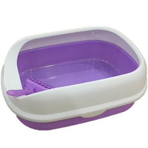 Portable Clean Cat Litter Box Training Bedpans Open Top Cat Sand Litter Box Cat Toilet Trainer For Pets Supplies