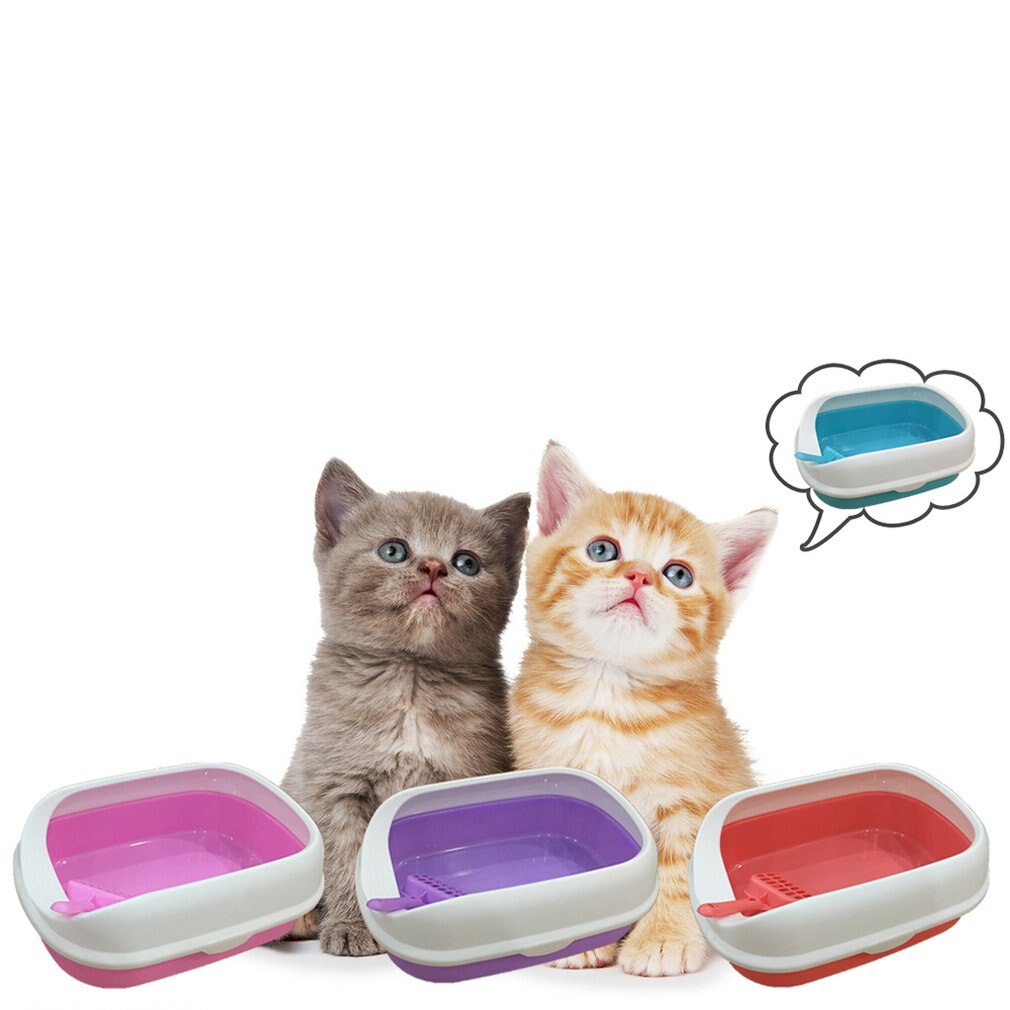 Portable Clean Cat Litter Box Training Bedpans Open Top Cat Sand Litter Box Cat Toilet Trainer For Pets Supplies