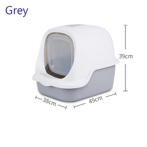 Portable cat litter box fully enclosed back flip cat washroom environmental protection spatter and deodorisation pet bowl sand